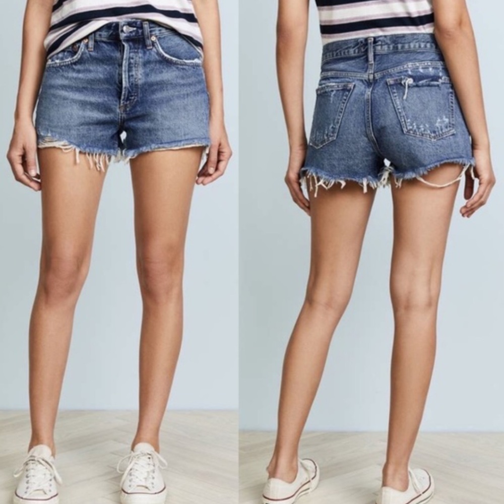 Agolde Parker shorts in Rock Steady